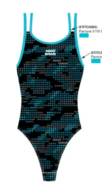 Юниорский купальник спортивный антихлор Crossback junior PBT K4