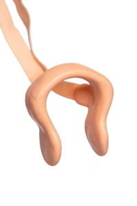 Nose clip with safety strap logo