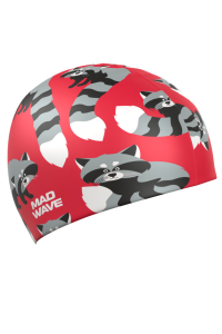 Юниорская силиконовая шапочка Raсcoons