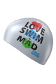Шапочки силиконовые с рисунком Love Swim Mad
